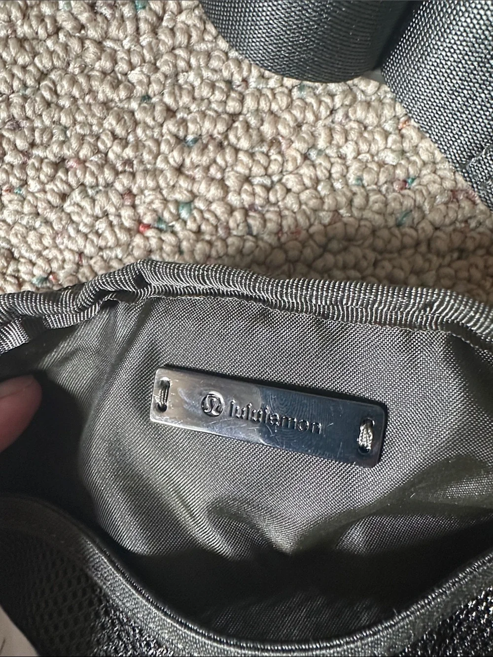lululemon athletica dark green Camo Crossbody belt bag